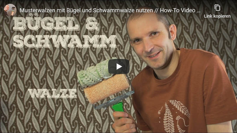 Video Musterwalzen mit Bügel und Schwammwalze